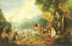 法国画家华多最负盛名的代表作《舟发西苔岛》赏析