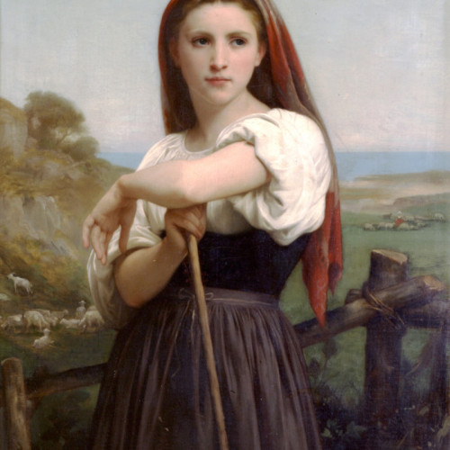 威廉·阿道夫·布格罗高清油画《年轻的牧羊女》下载140
