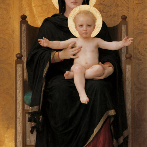 威廉·阿道夫·布格罗高清油画《圣座上的圣母》下载107