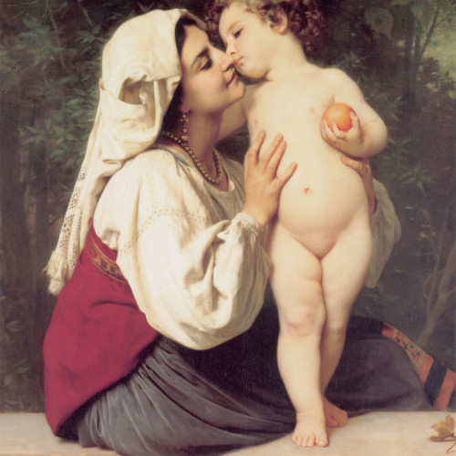 威廉·阿道夫·布格罗高清油画《亲吻》下载146