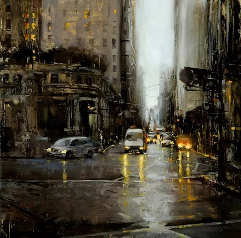 雨后城市绘-湿漉漉的雨后街景