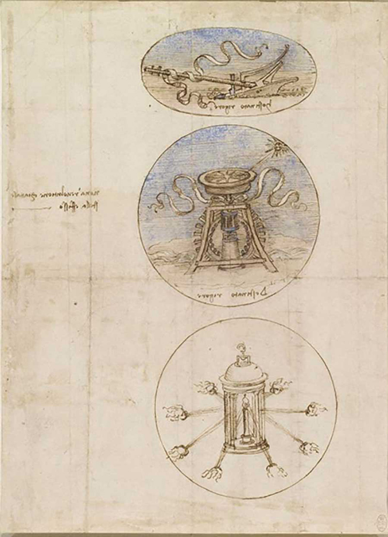 达·芬奇，《工程设计图》，1506-1510年