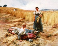 法国画家莱尔米特名画《圣佩尔山的割麦人》赏析