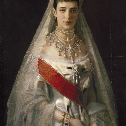 克拉姆斯柯依高清油画《女王玛利亚·费奥多罗芙纳的画像》下载20