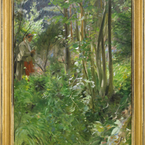 安德斯·佐恩高清油画《一个女人在一个森林》下载37