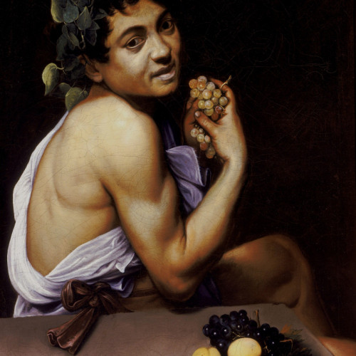 卡拉瓦乔油画《扮作酒神的自画像...