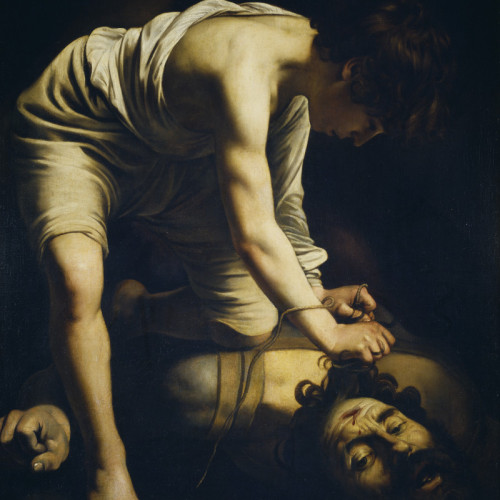 卡拉瓦乔油画《大卫和歌利亚》高清大图11