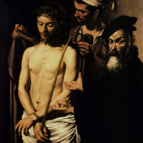 卡拉瓦乔油画《戴荆冕的耶稣像》...