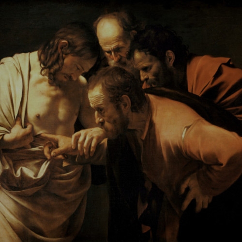 卡拉瓦乔油画《圣托马斯的怀疑》...