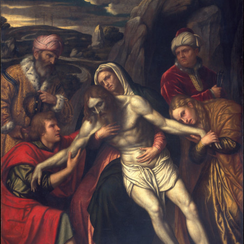 卡拉瓦乔油画《受难后的耶稣》高...